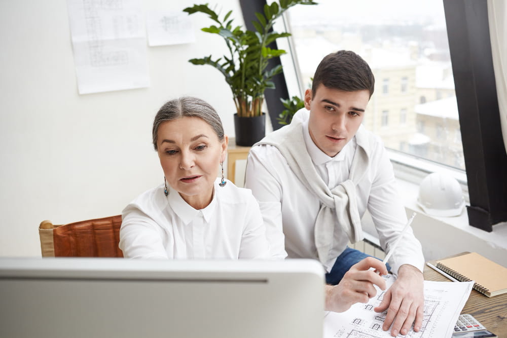 Couple reviewing retirement plans